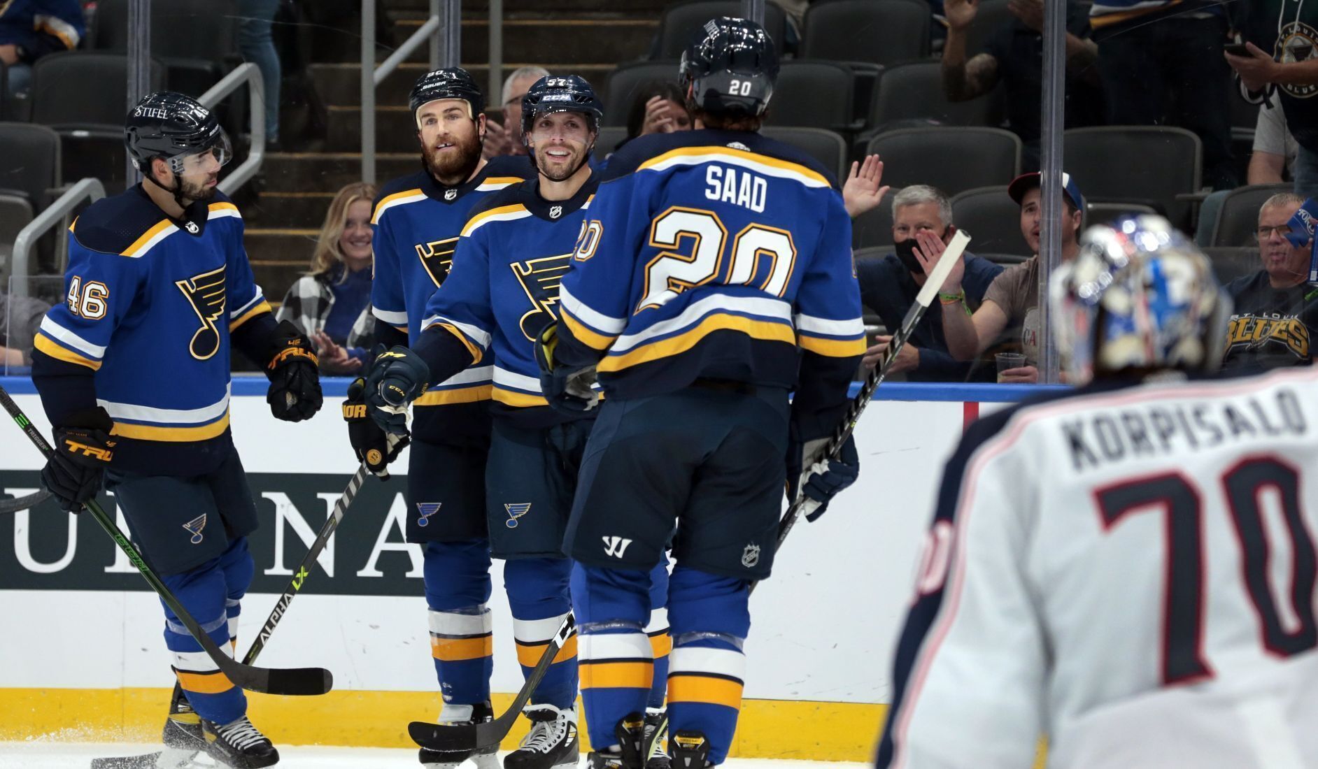 Blues, Blue Jackets play final exhibition